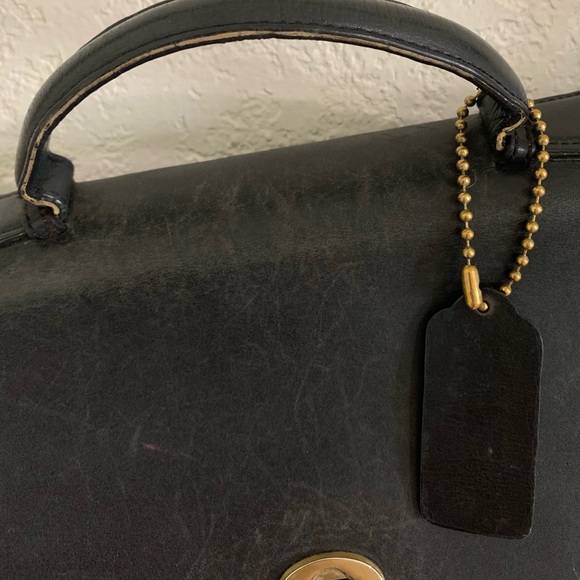 COACH vintage black leather purse - Picture 6 of 8